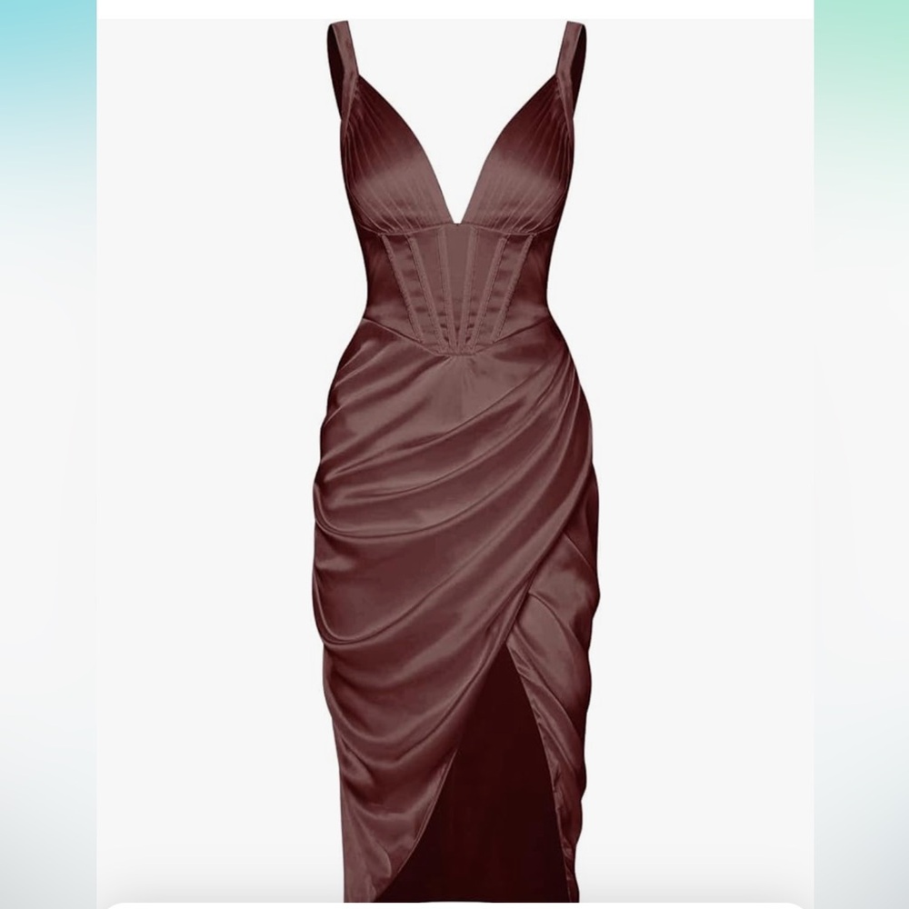 Brown corset dress